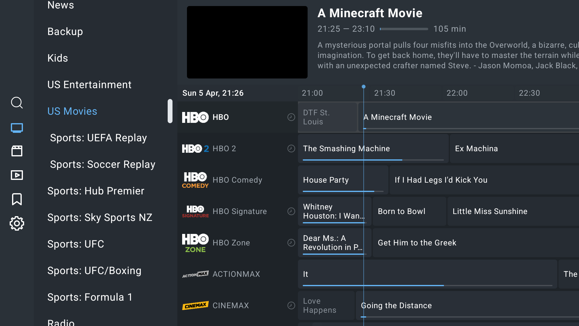 TubPlayer TV Guide