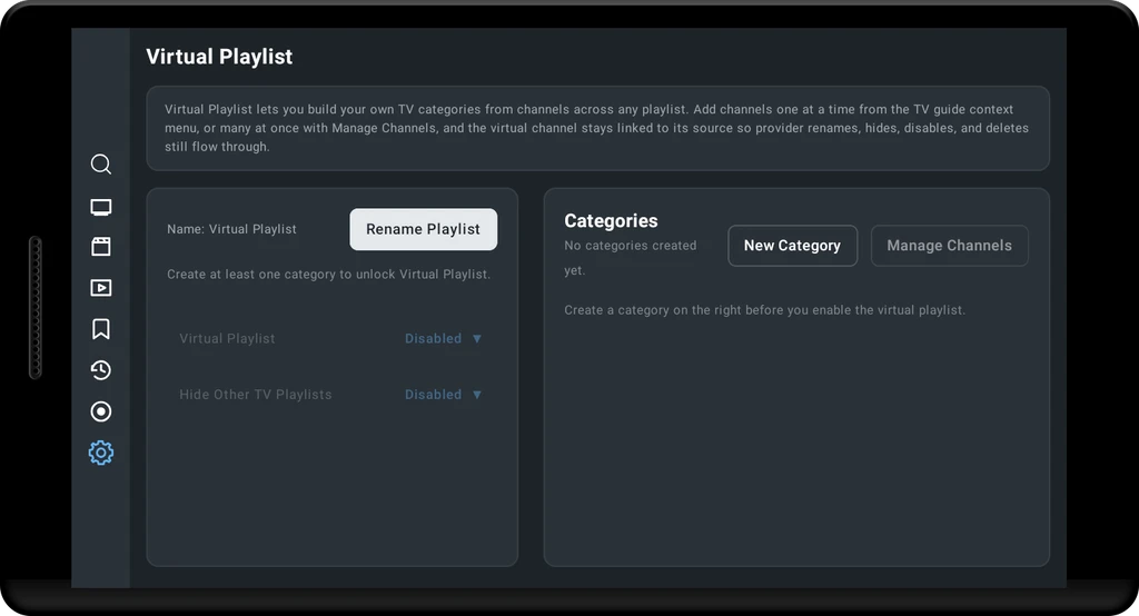 TubPlayer Virtual Playlist