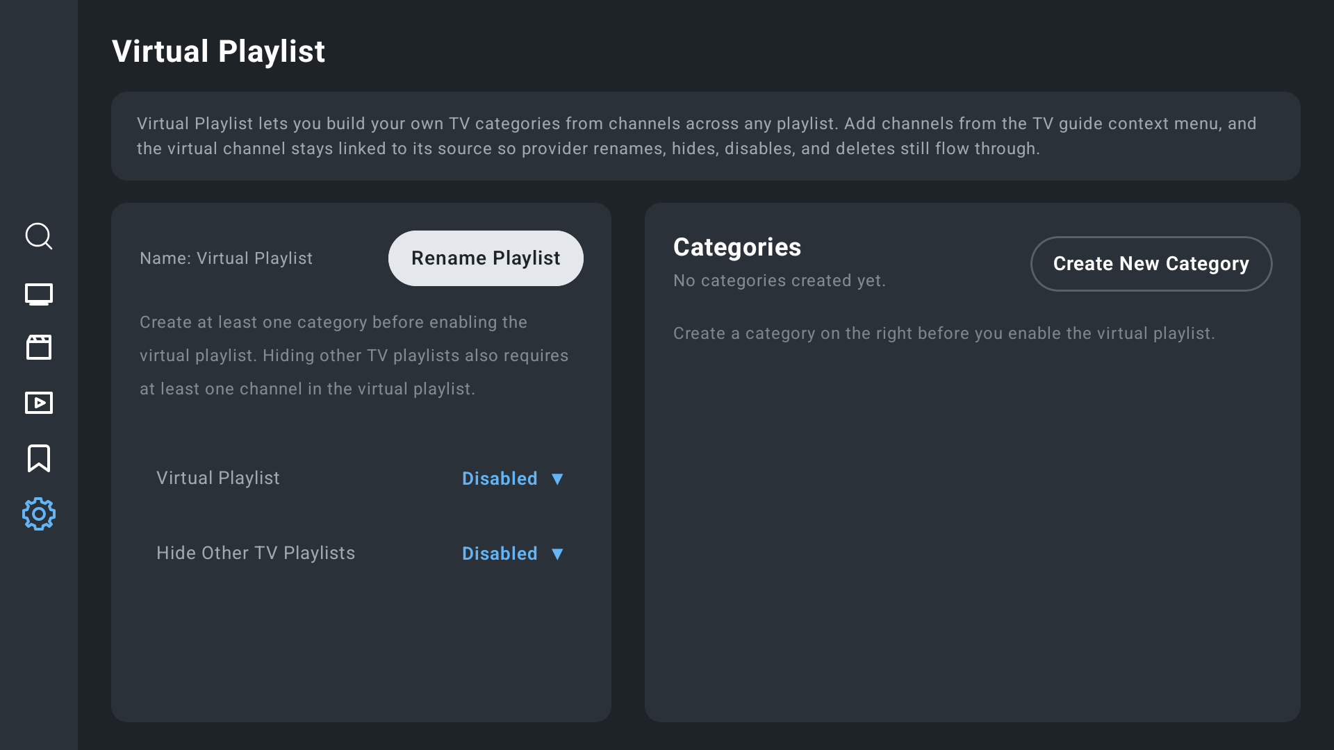 TubPlayer Virtual Playlist